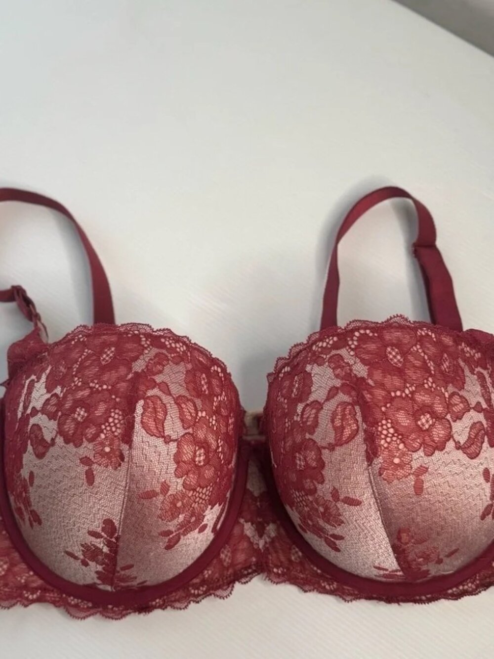 TORRID Curve Burgundy Sexy Lace Push-Up Bra - 42DD